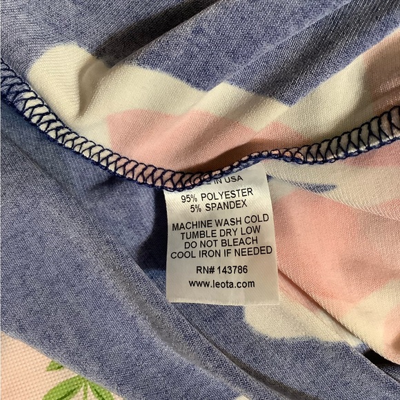 LEOTA Navy Blue Water Lily Maxi Dress SIZE MEDIUM - Picture 12 of 12